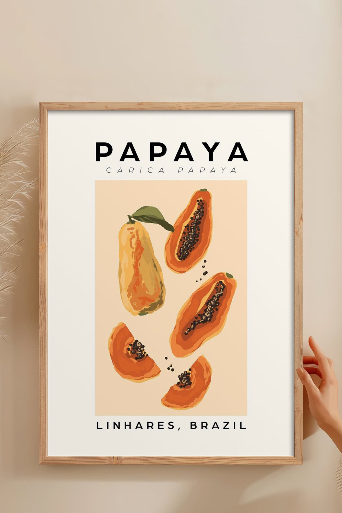 HOMEPACK Ahşap Çerçeveli Tablo Çerçeveli Poster Sanatsal Modern Duvar Dekoru TK-961