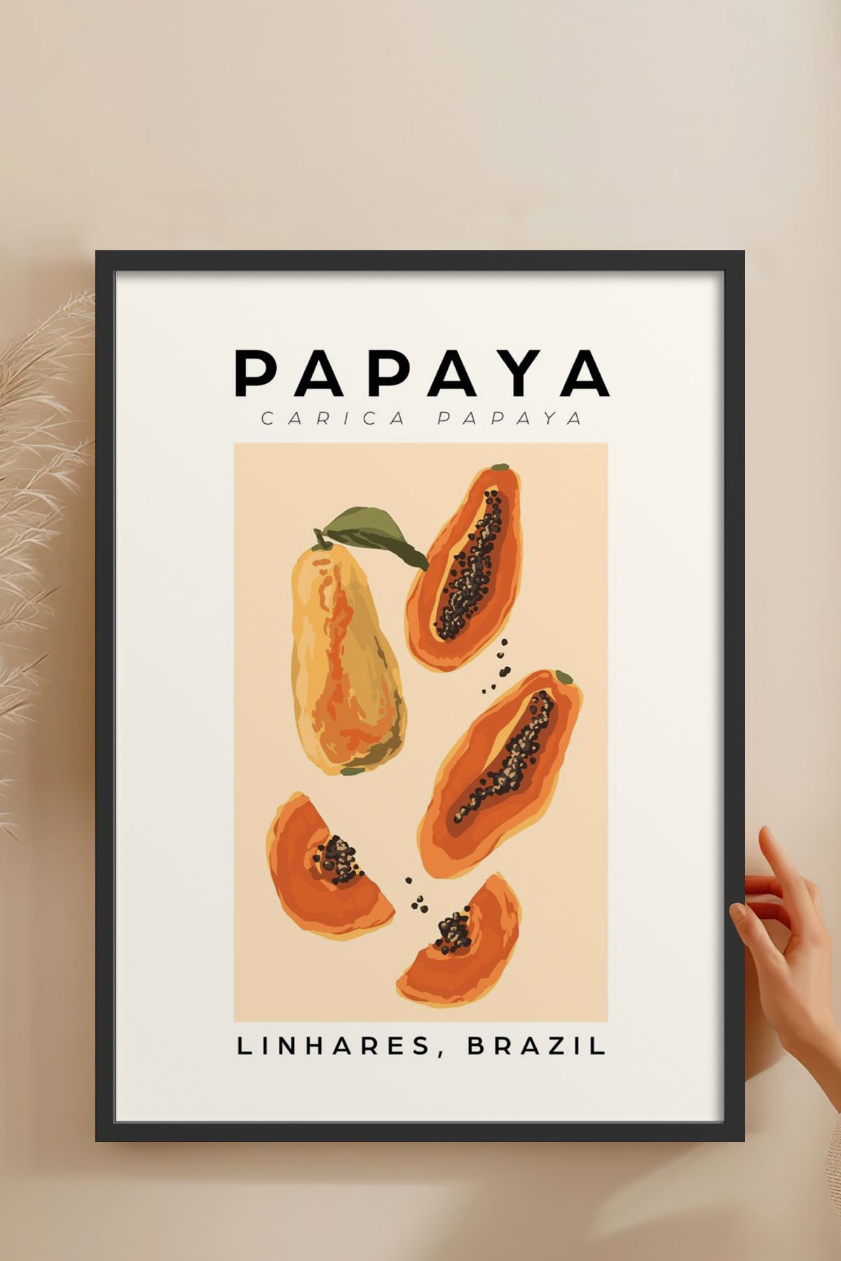 HOMEPACK Ahşap Çerçeveli Tablo Çerçeveli Poster Sanatsal Modern Duvar Dekoru TK-961