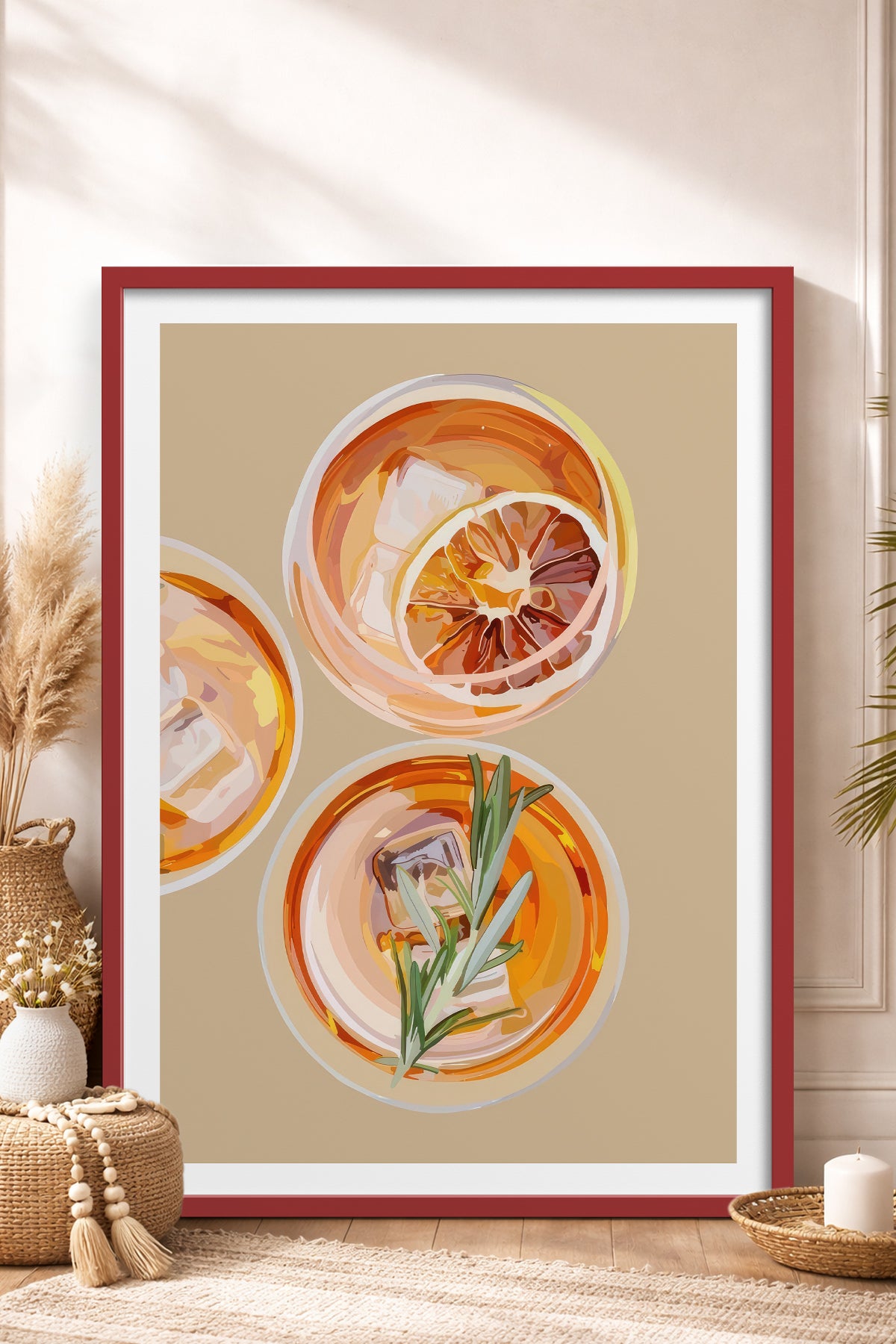 HOMEPACK Ahşap Çerçeveli Tablo Çerçeveli Poster Sanatsal Modern Duvar Dekoru TK-962
