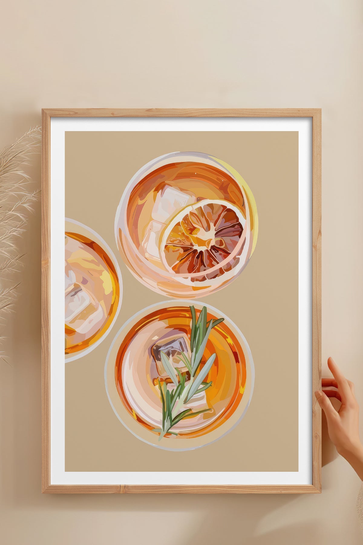 HOMEPACK Ahşap Çerçeveli Tablo Çerçeveli Poster Sanatsal Modern Duvar Dekoru TK-962