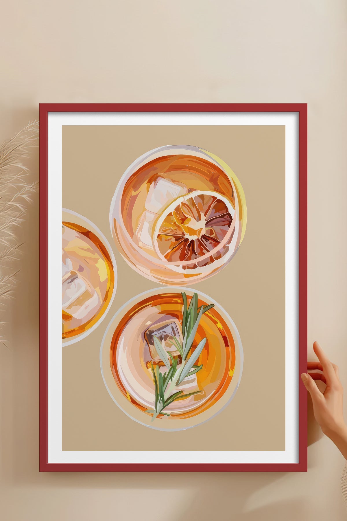HOMEPACK Ahşap Çerçeveli Tablo Çerçeveli Poster Sanatsal Modern Duvar Dekoru TK-962