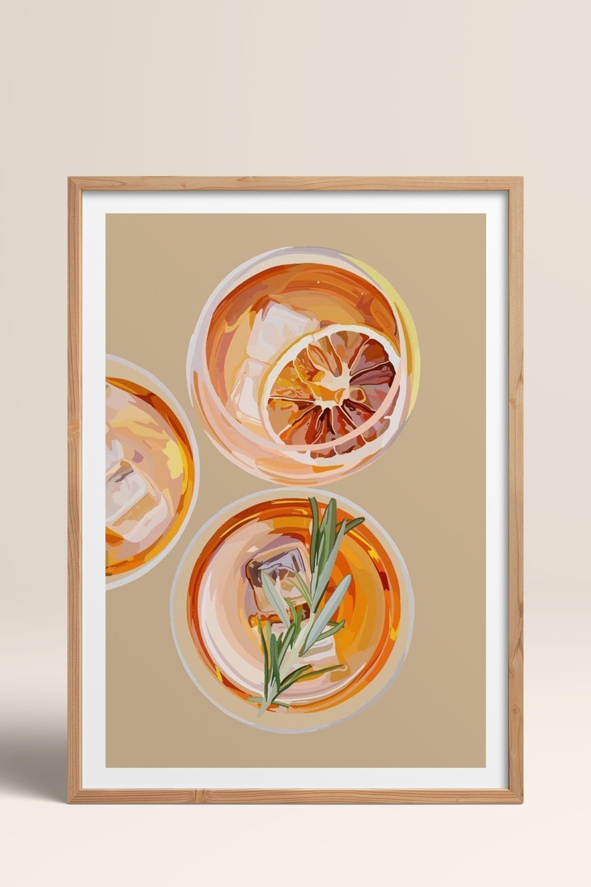 HOMEPACK Ahşap Çerçeveli Tablo Çerçeveli Poster Sanatsal Modern Duvar Dekoru TK-962