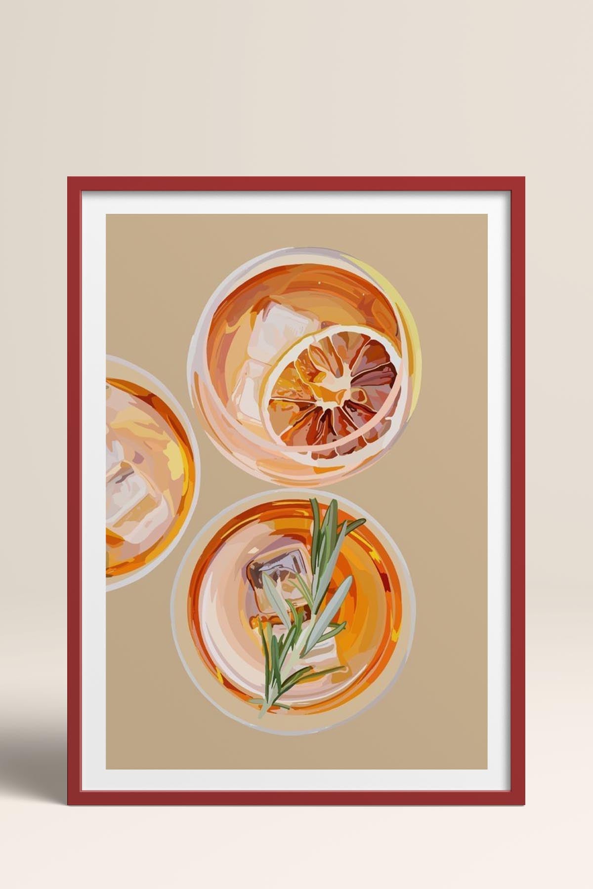 HOMEPACK Ahşap Çerçeveli Tablo Çerçeveli Poster Sanatsal Modern Duvar Dekoru TK-962