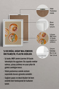 HOMEPACK Ahşap Çerçeveli Tablo Çerçeveli Poster Sanatsal Modern Duvar Dekoru TK-962