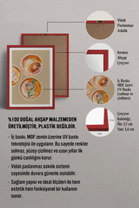 HOMEPACK Ahşap Çerçeveli Tablo Çerçeveli Poster Sanatsal Modern Duvar Dekoru TK-962
