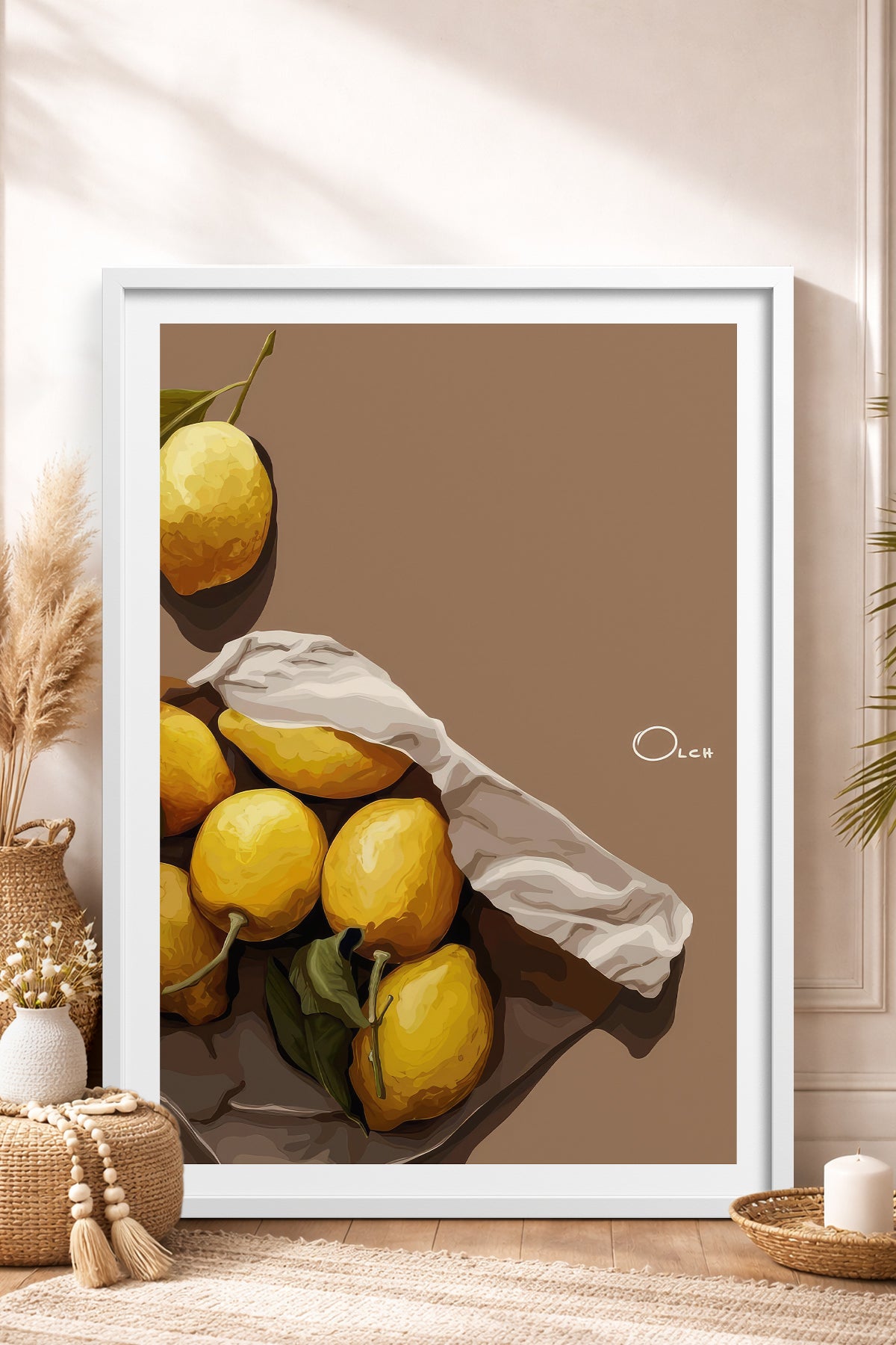 HOMEPACK Ahşap Çerçeveli Tablo Çerçeveli Poster Sanatsal Modern Duvar Dekoru TK-963