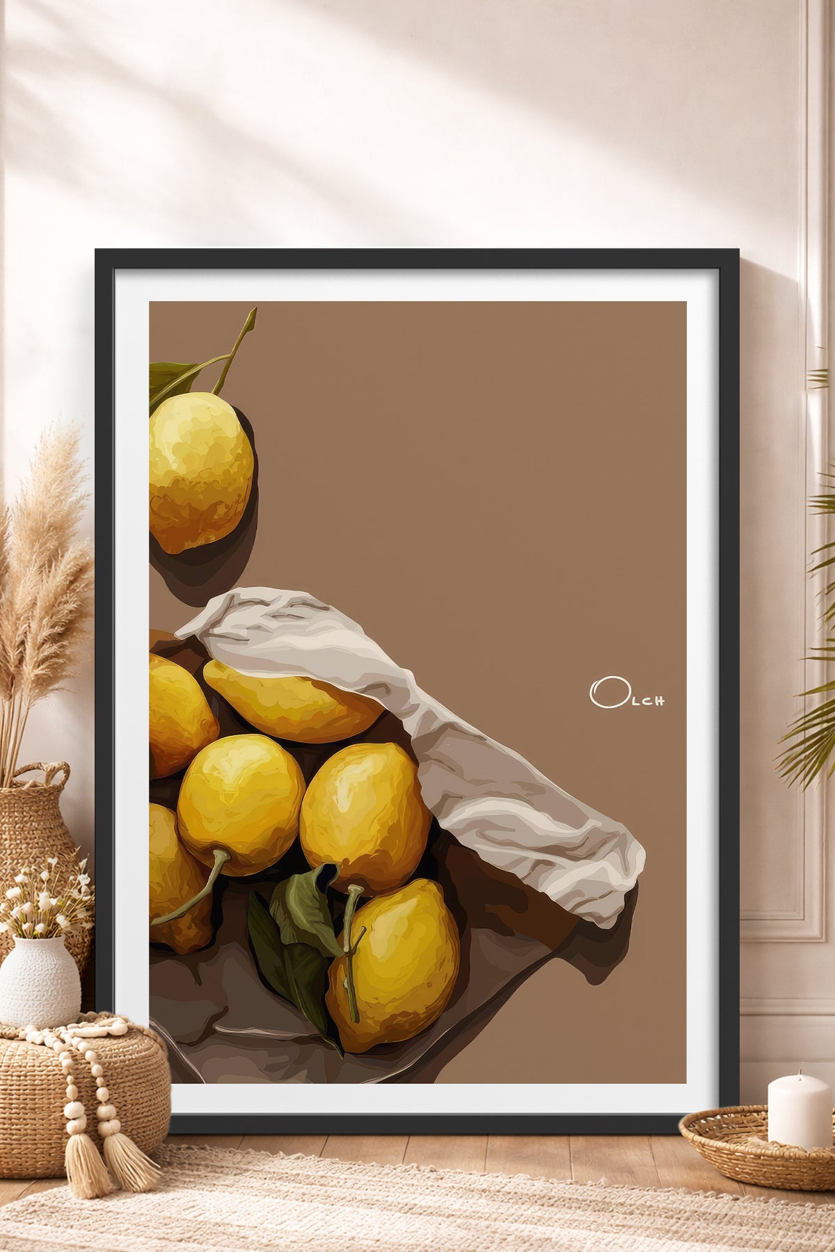 HOMEPACK Ahşap Çerçeveli Tablo Çerçeveli Poster Sanatsal Modern Duvar Dekoru TK-963