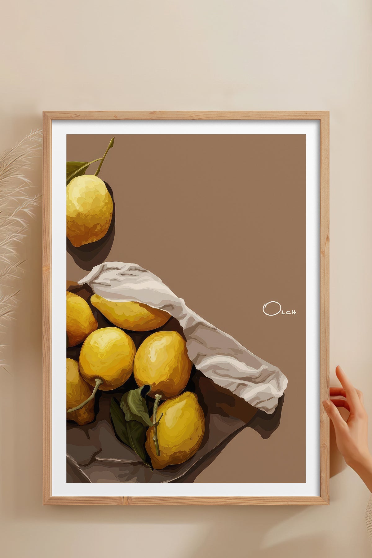 HOMEPACK Ahşap Çerçeveli Tablo Çerçeveli Poster Sanatsal Modern Duvar Dekoru TK-963