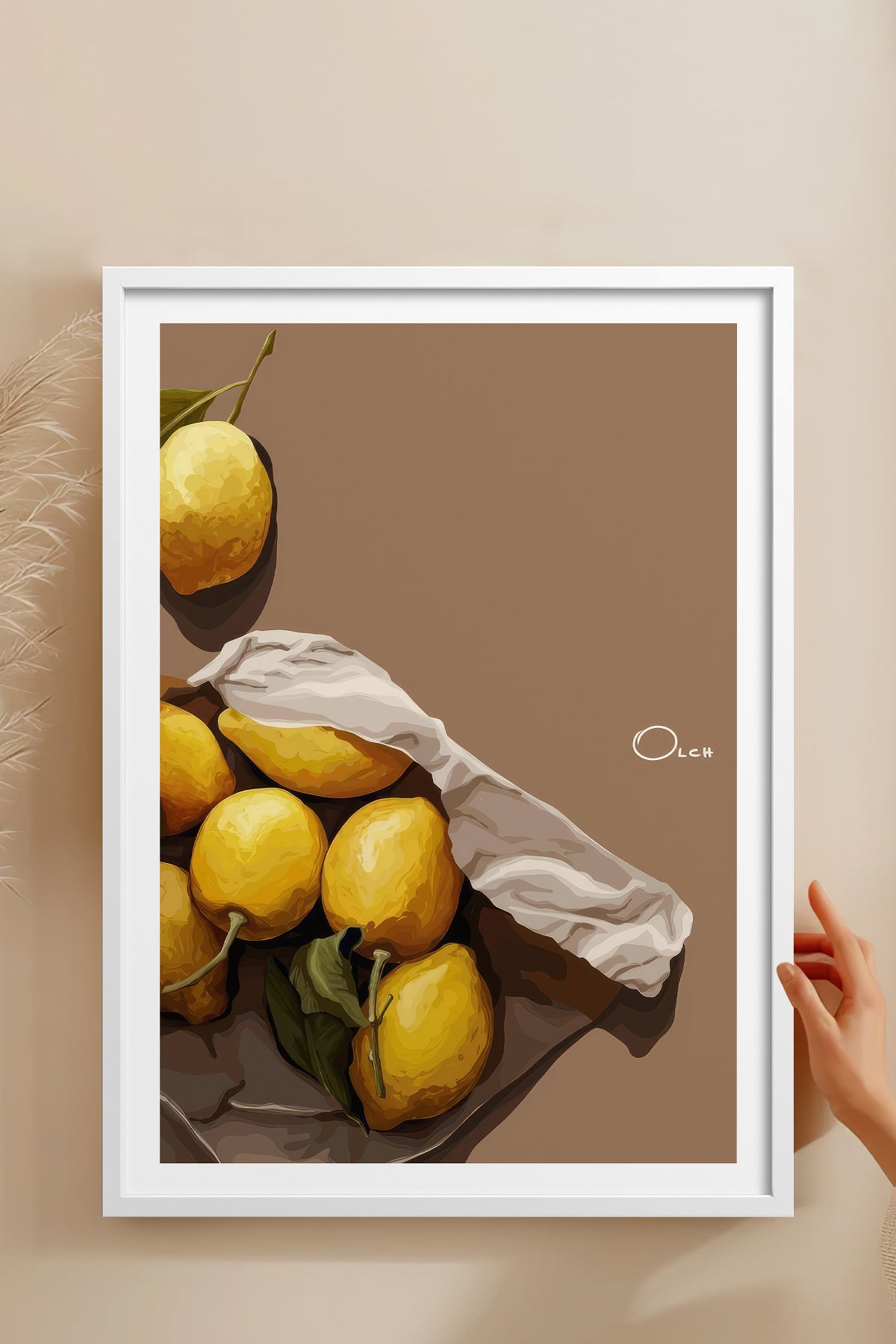 HOMEPACK Ahşap Çerçeveli Tablo Çerçeveli Poster Sanatsal Modern Duvar Dekoru TK-963