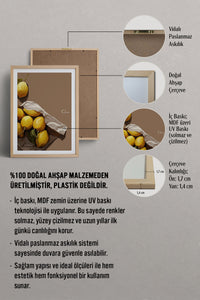 HOMEPACK Ahşap Çerçeveli Tablo Çerçeveli Poster Sanatsal Modern Duvar Dekoru TK-963