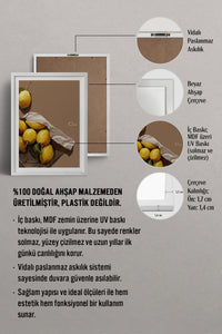 HOMEPACK Ahşap Çerçeveli Tablo Çerçeveli Poster Sanatsal Modern Duvar Dekoru TK-963
