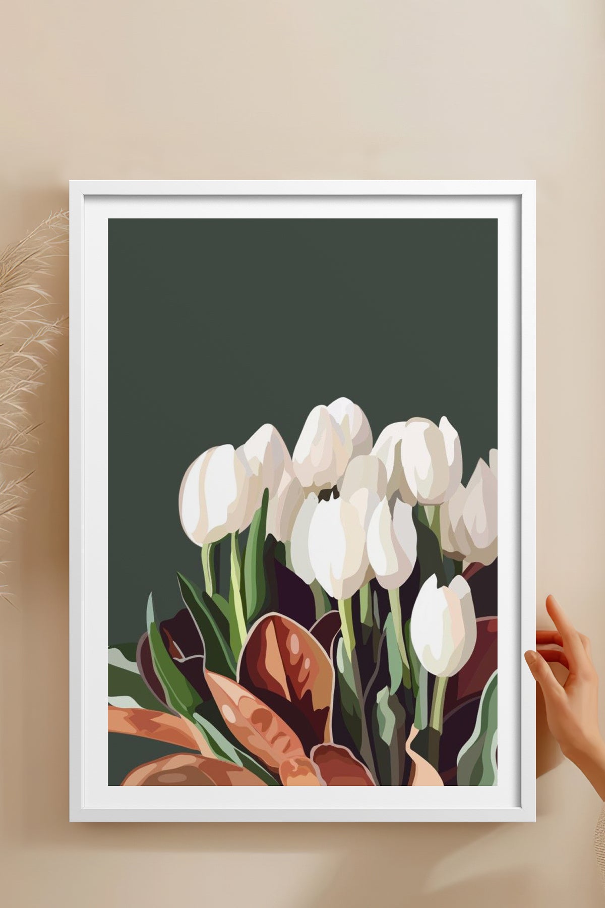 HOMEPACK Ahşap Çerçeveli Tablo Çerçeveli Poster Sanatsal Modern Duvar Dekoru TK-964