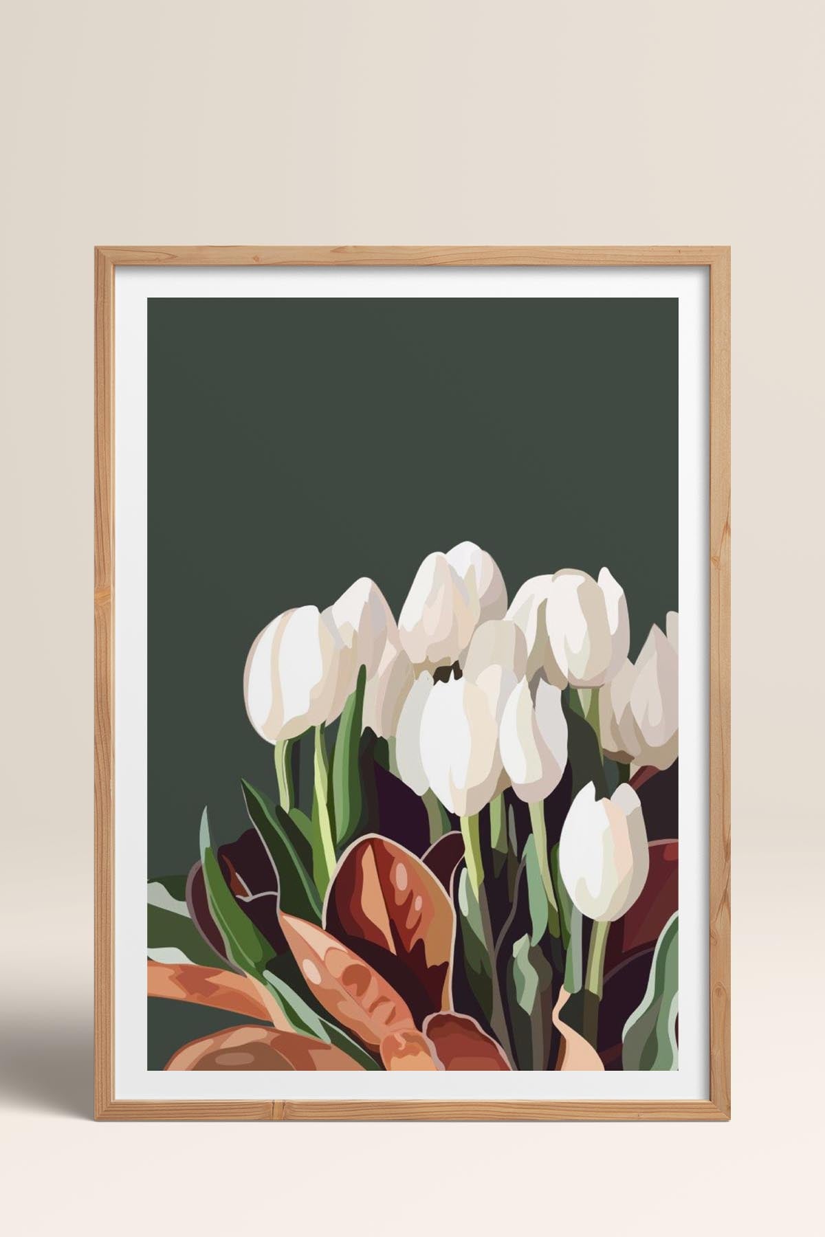 HOMEPACK Ahşap Çerçeveli Tablo Çerçeveli Poster Sanatsal Modern Duvar Dekoru TK-964