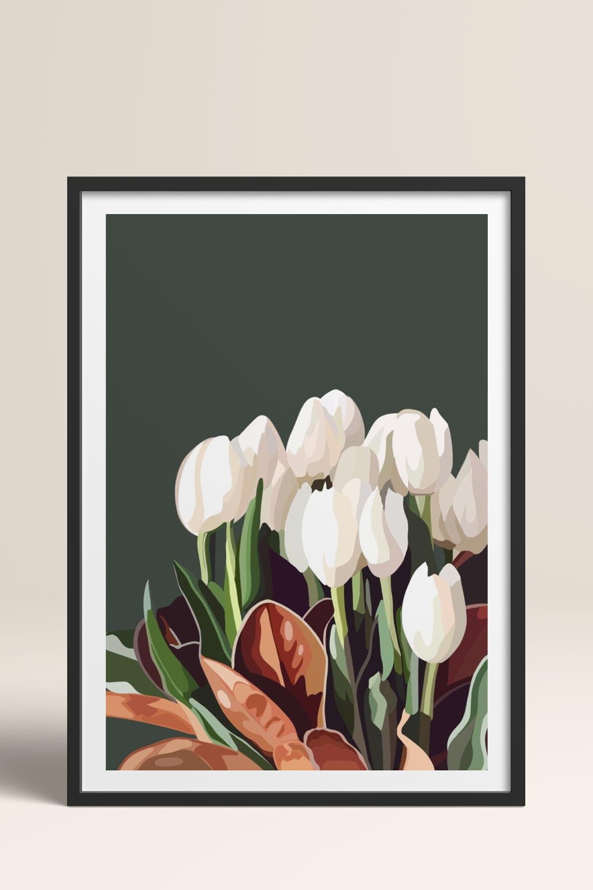 HOMEPACK Ahşap Çerçeveli Tablo Çerçeveli Poster Sanatsal Modern Duvar Dekoru TK-964