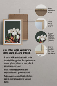 HOMEPACK Ahşap Çerçeveli Tablo Çerçeveli Poster Sanatsal Modern Duvar Dekoru TK-964