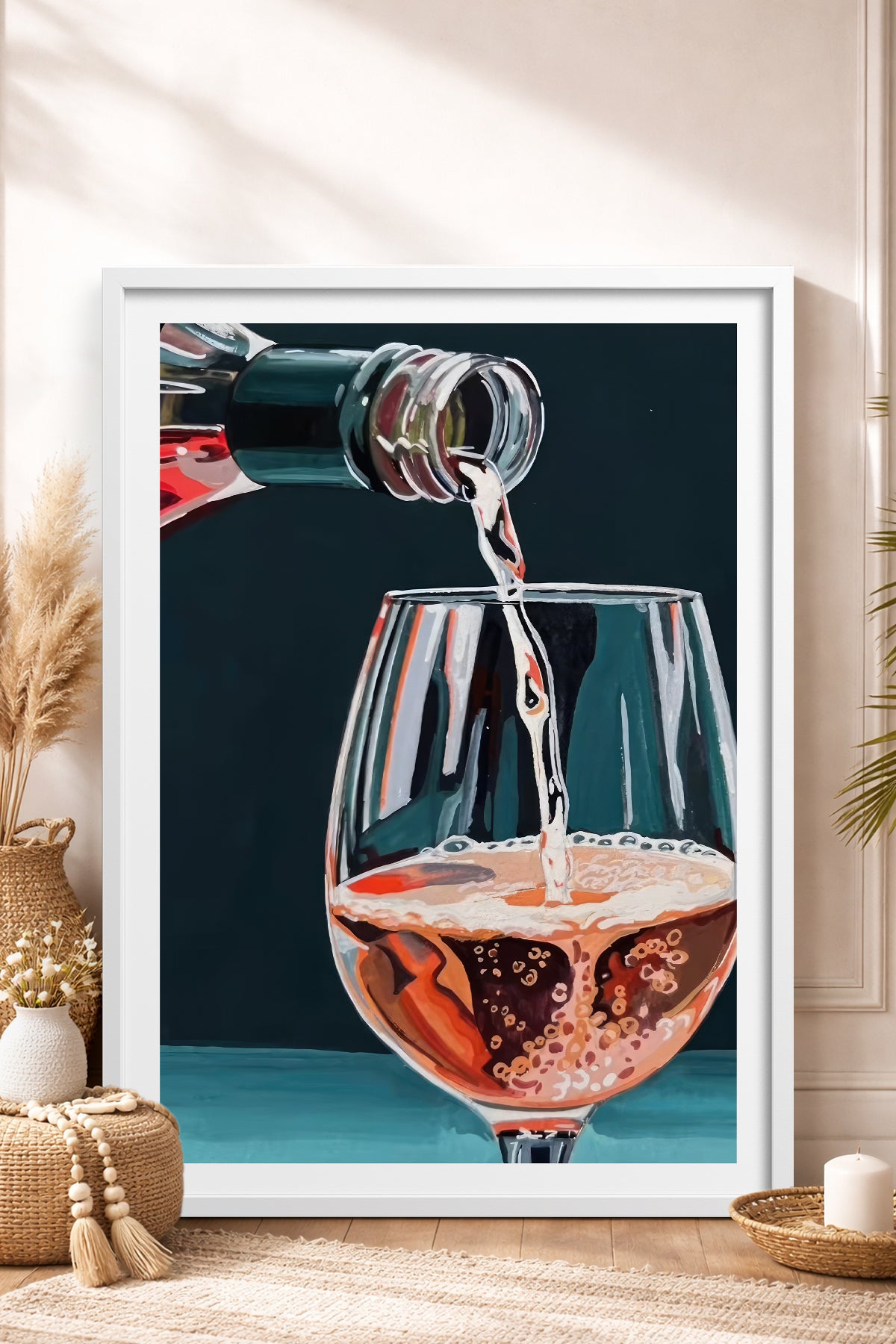 HOMEPACK Ahşap Çerçeveli Tablo Çerçeveli Poster Sanatsal Modern Duvar Dekoru TK-965