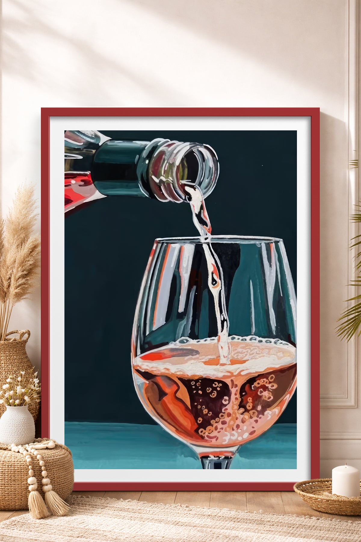 HOMEPACK Ahşap Çerçeveli Tablo Çerçeveli Poster Sanatsal Modern Duvar Dekoru TK-965