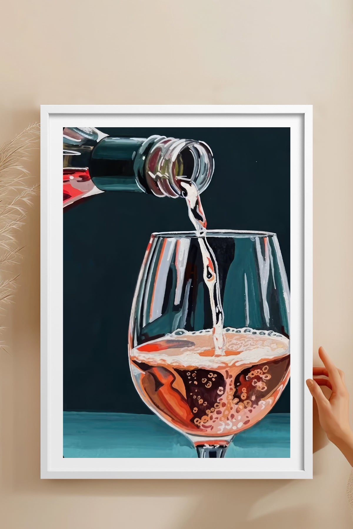 HOMEPACK Ahşap Çerçeveli Tablo Çerçeveli Poster Sanatsal Modern Duvar Dekoru TK-965