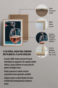 HOMEPACK Ahşap Çerçeveli Tablo Çerçeveli Poster Sanatsal Modern Duvar Dekoru TK-965