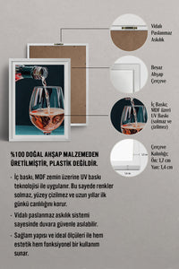 HOMEPACK Ahşap Çerçeveli Tablo Çerçeveli Poster Sanatsal Modern Duvar Dekoru TK-965