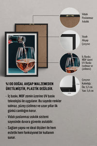 HOMEPACK Ahşap Çerçeveli Tablo Çerçeveli Poster Sanatsal Modern Duvar Dekoru TK-965