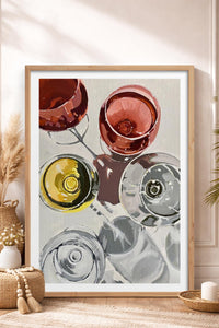 HOMEPACK Ahşap Çerçeveli Tablo Çerçeveli Poster Sanatsal Modern Duvar Dekoru TK-966
