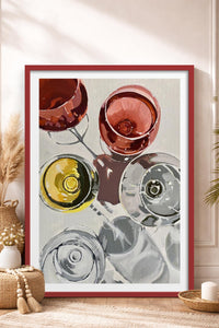 HOMEPACK Ahşap Çerçeveli Tablo Çerçeveli Poster Sanatsal Modern Duvar Dekoru TK-966