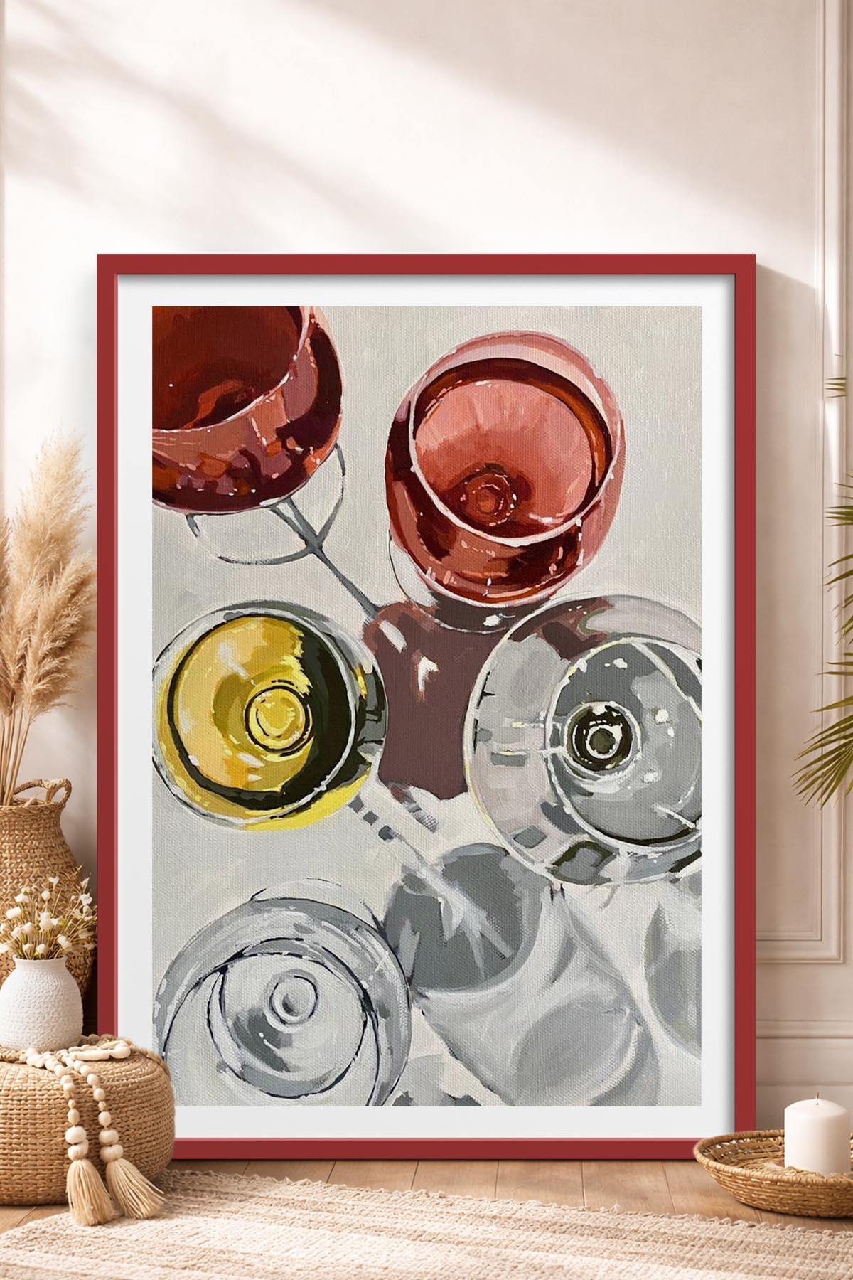 HOMEPACK Ahşap Çerçeveli Tablo Çerçeveli Poster Sanatsal Modern Duvar Dekoru TK-966