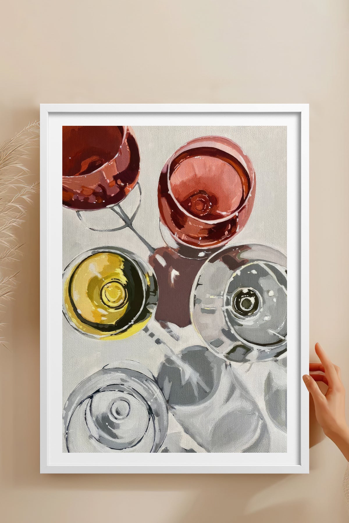 HOMEPACK Ahşap Çerçeveli Tablo Çerçeveli Poster Sanatsal Modern Duvar Dekoru TK-966