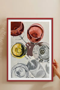 HOMEPACK Ahşap Çerçeveli Tablo Çerçeveli Poster Sanatsal Modern Duvar Dekoru TK-966