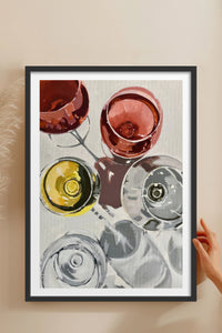 HOMEPACK Ahşap Çerçeveli Tablo Çerçeveli Poster Sanatsal Modern Duvar Dekoru TK-966