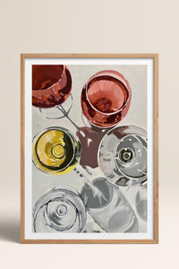 HOMEPACK Ahşap Çerçeveli Tablo Çerçeveli Poster Sanatsal Modern Duvar Dekoru TK-966