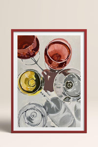 HOMEPACK Ahşap Çerçeveli Tablo Çerçeveli Poster Sanatsal Modern Duvar Dekoru TK-966