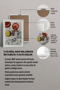 HOMEPACK Ahşap Çerçeveli Tablo Çerçeveli Poster Sanatsal Modern Duvar Dekoru TK-966