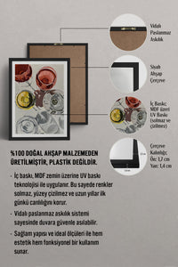 HOMEPACK Ahşap Çerçeveli Tablo Çerçeveli Poster Sanatsal Modern Duvar Dekoru TK-966