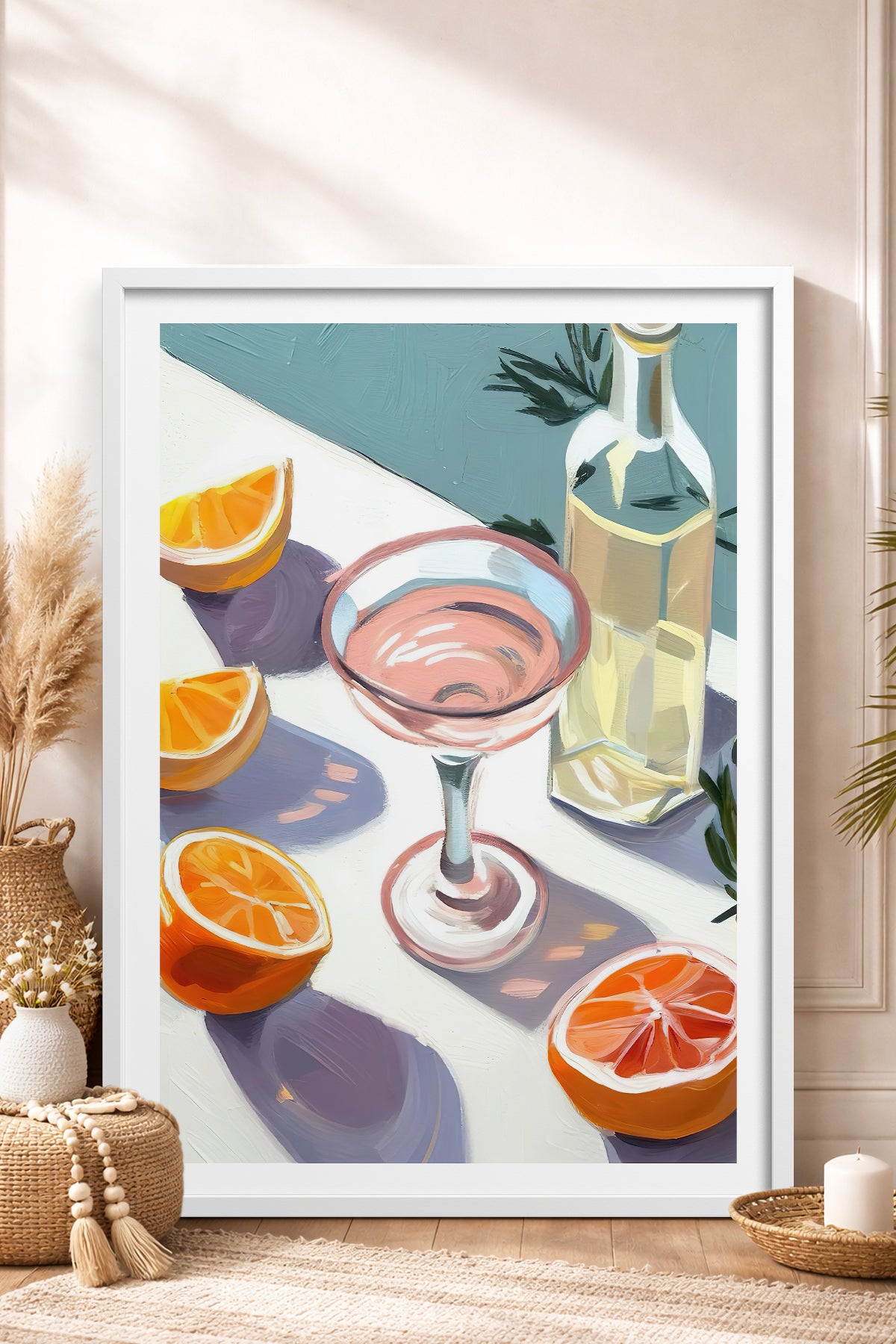 HOMEPACK Ahşap Çerçeveli Tablo Çerçeveli Poster Sanatsal Modern Duvar Dekoru TK-968