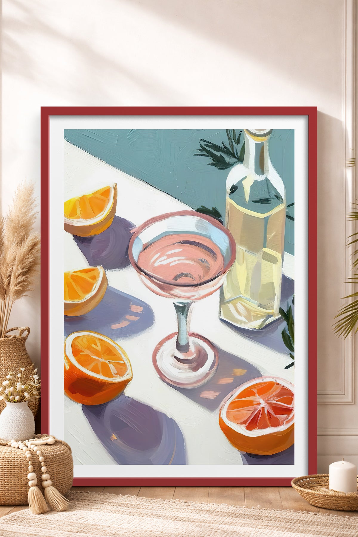 HOMEPACK Ahşap Çerçeveli Tablo Çerçeveli Poster Sanatsal Modern Duvar Dekoru TK-968