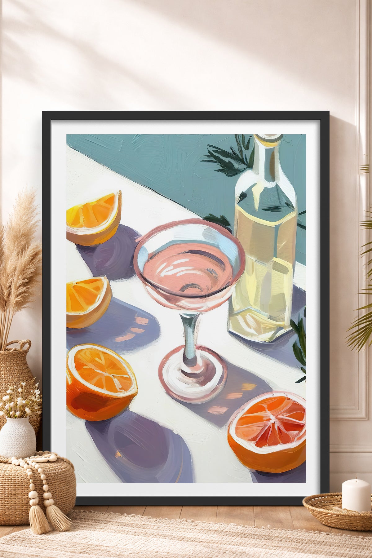 HOMEPACK Ahşap Çerçeveli Tablo Çerçeveli Poster Sanatsal Modern Duvar Dekoru TK-968