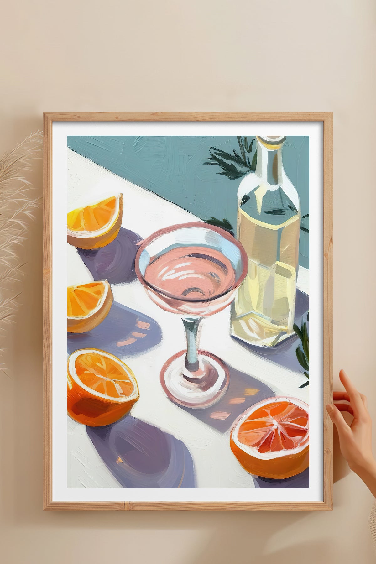 HOMEPACK Ahşap Çerçeveli Tablo Çerçeveli Poster Sanatsal Modern Duvar Dekoru TK-968