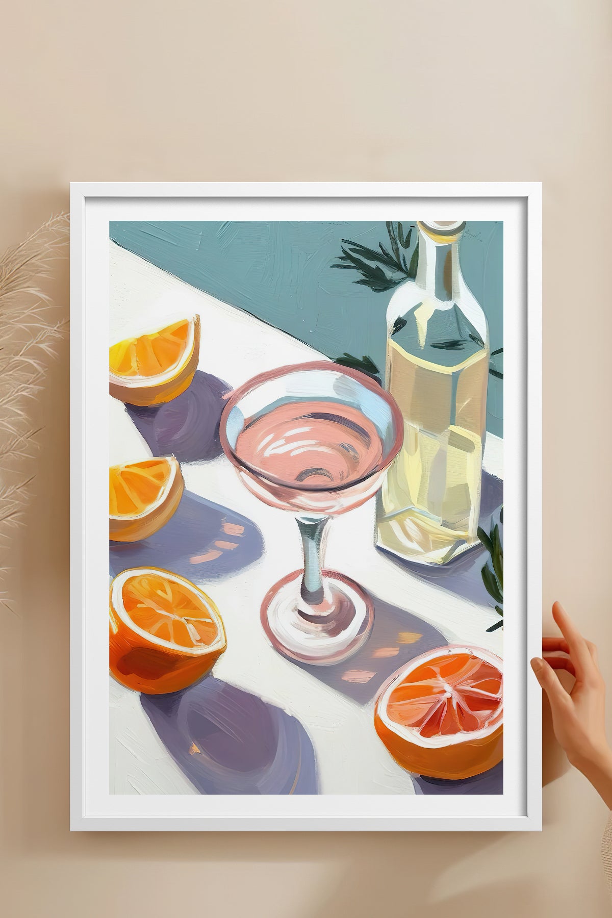 HOMEPACK Ahşap Çerçeveli Tablo Çerçeveli Poster Sanatsal Modern Duvar Dekoru TK-968