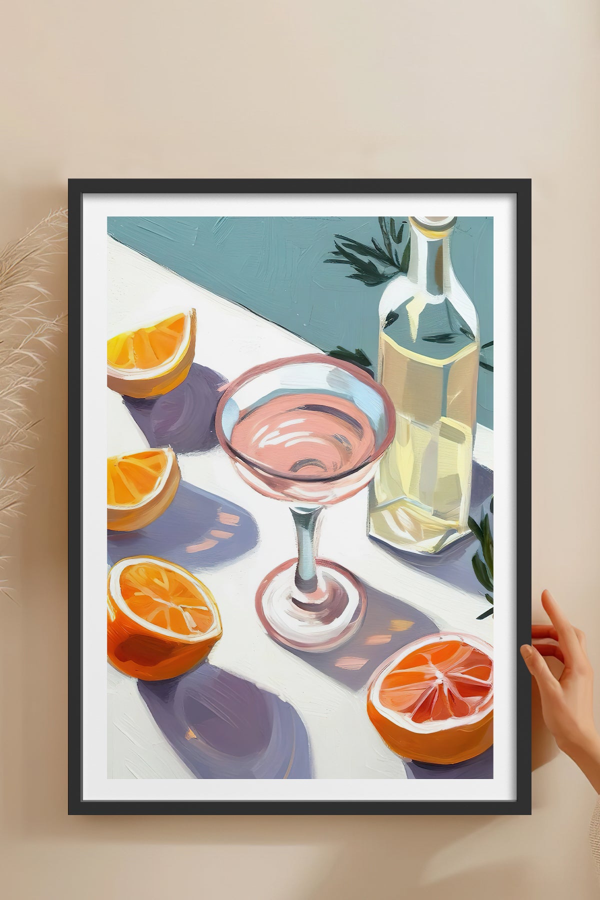 HOMEPACK Ahşap Çerçeveli Tablo Çerçeveli Poster Sanatsal Modern Duvar Dekoru TK-968