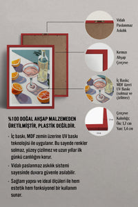 HOMEPACK Ahşap Çerçeveli Tablo Çerçeveli Poster Sanatsal Modern Duvar Dekoru TK-968