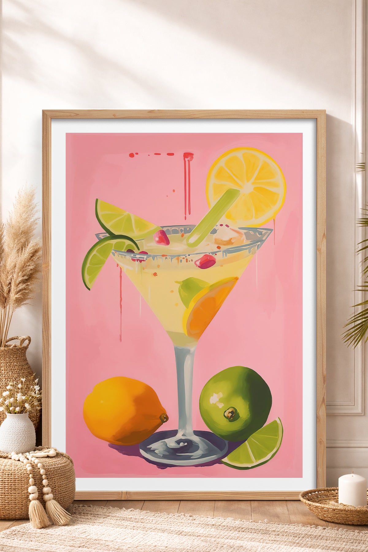 HOMEPACK Ahşap Çerçeveli Tablo Çerçeveli Poster Sanatsal Modern Duvar Dekoru TK-969