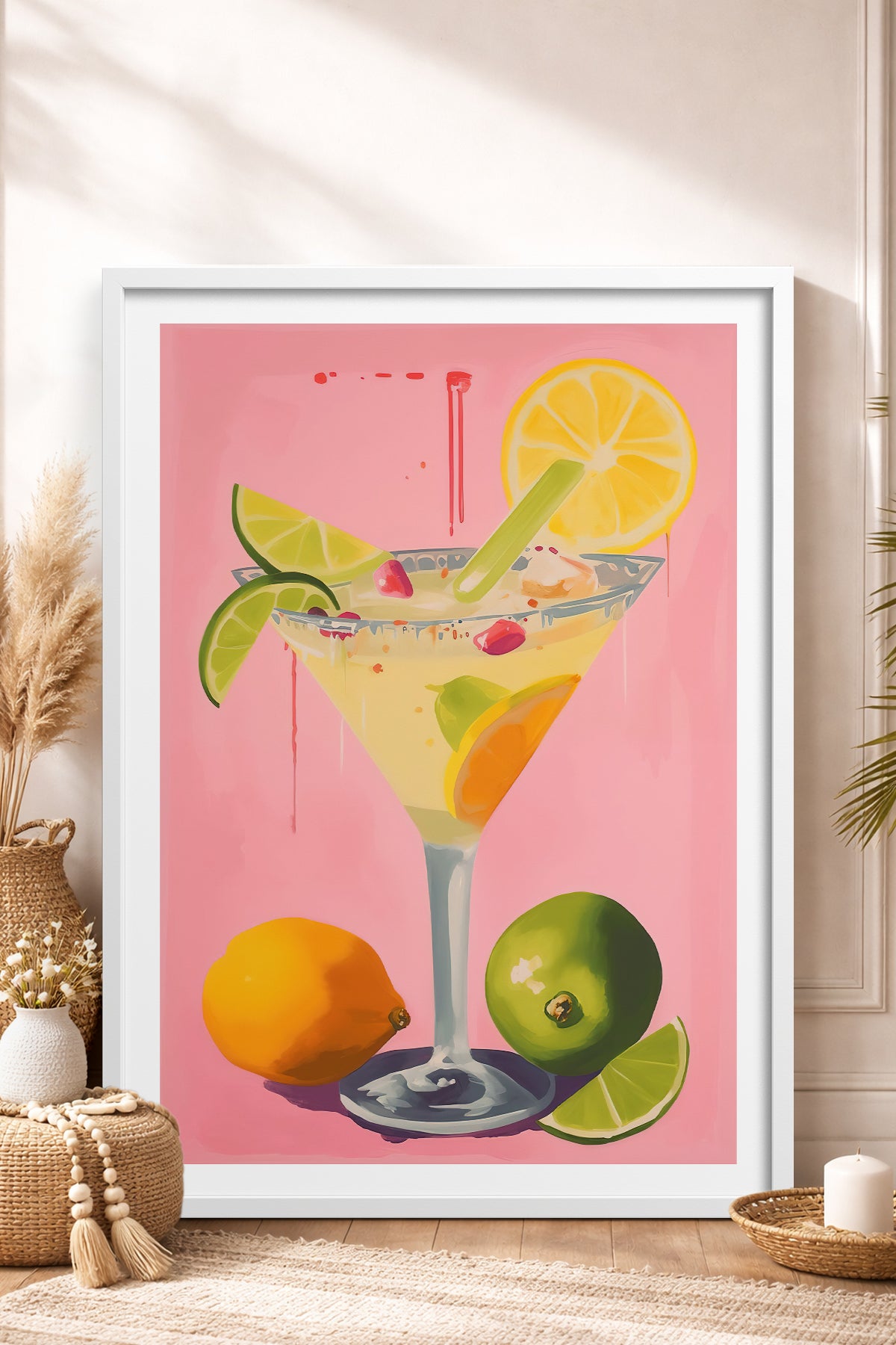 HOMEPACK Ahşap Çerçeveli Tablo Çerçeveli Poster Sanatsal Modern Duvar Dekoru TK-969