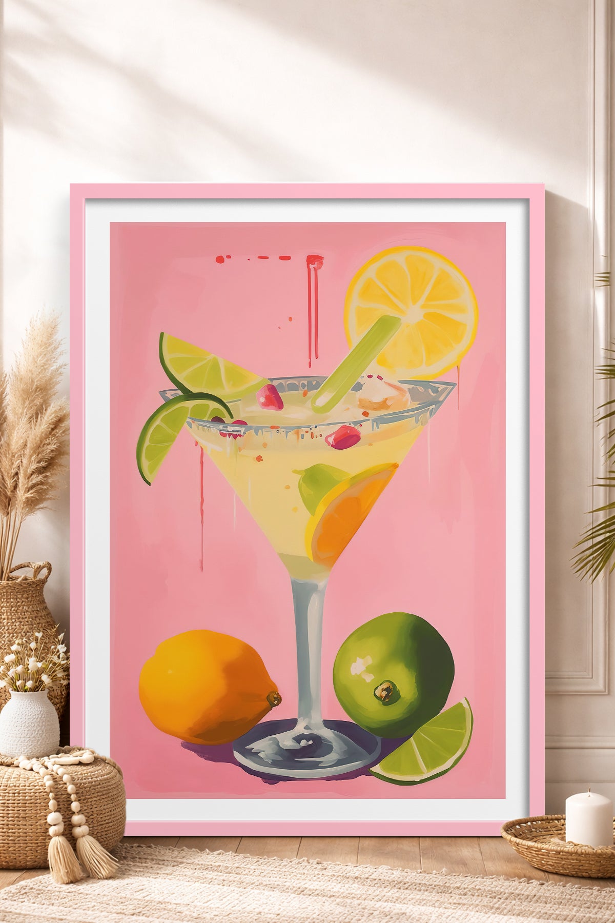 HOMEPACK Ahşap Çerçeveli Tablo Çerçeveli Poster Sanatsal Modern Duvar Dekoru TK-969