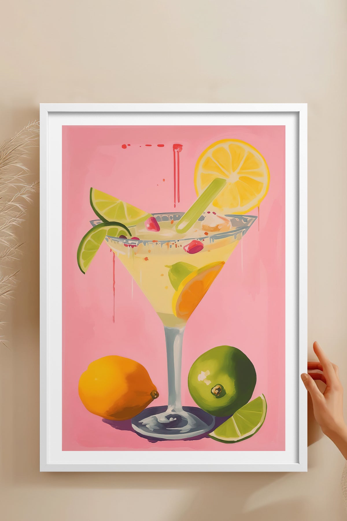 HOMEPACK Ahşap Çerçeveli Tablo Çerçeveli Poster Sanatsal Modern Duvar Dekoru TK-969
