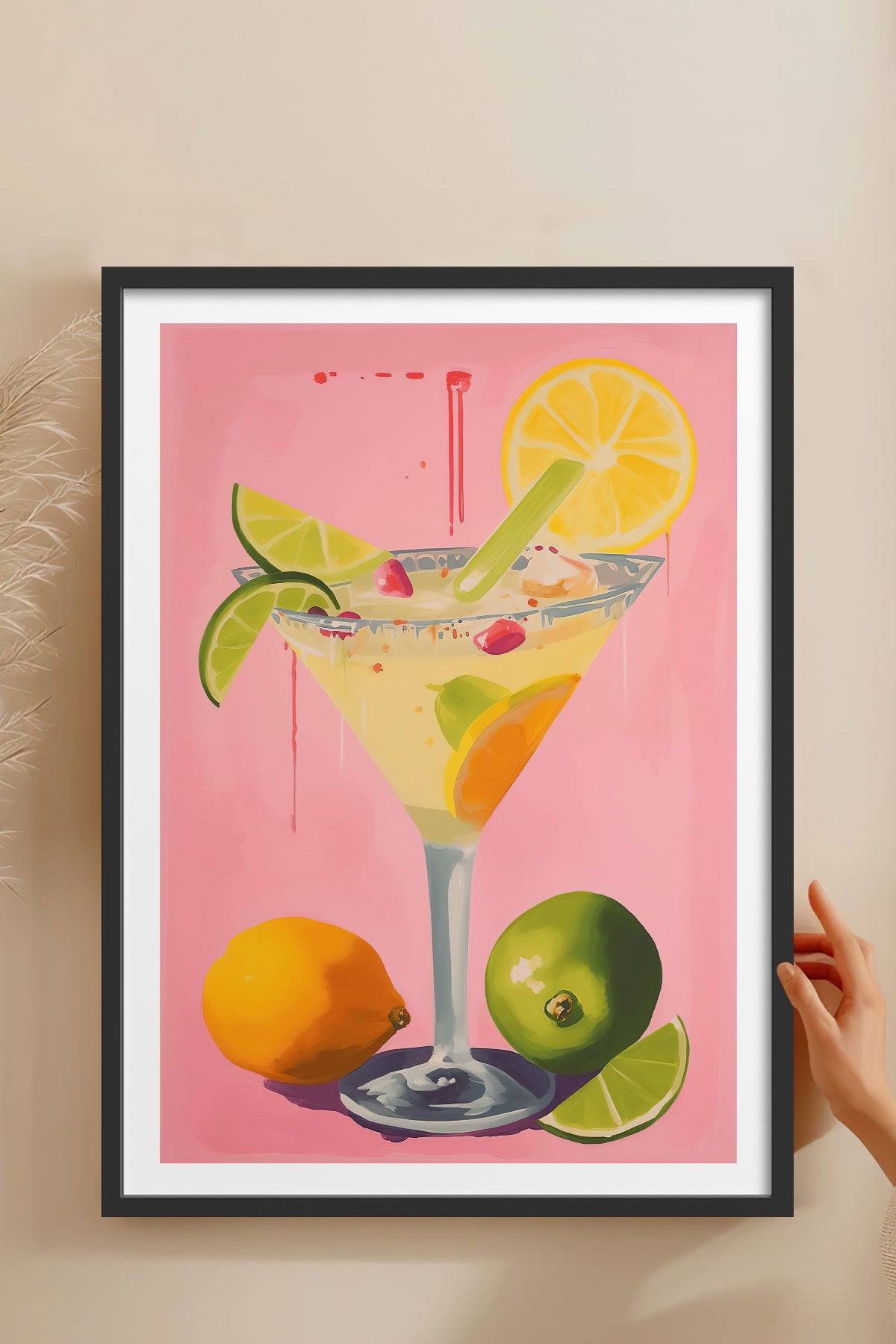 HOMEPACK Ahşap Çerçeveli Tablo Çerçeveli Poster Sanatsal Modern Duvar Dekoru TK-969