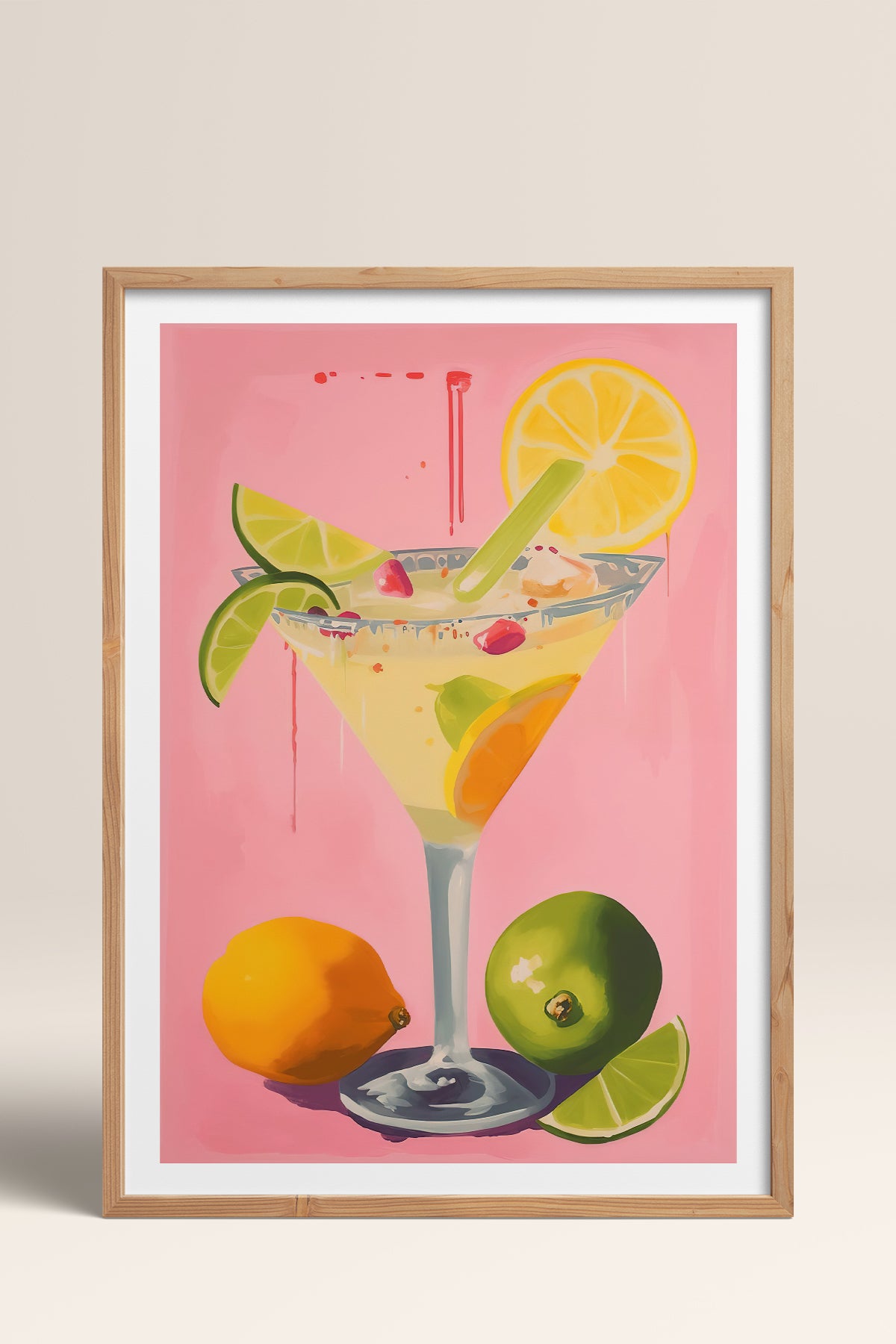 HOMEPACK Ahşap Çerçeveli Tablo Çerçeveli Poster Sanatsal Modern Duvar Dekoru TK-969