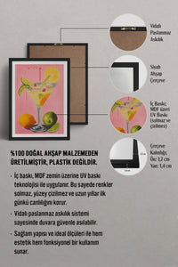 HOMEPACK Ahşap Çerçeveli Tablo Çerçeveli Poster Sanatsal Modern Duvar Dekoru TK-969