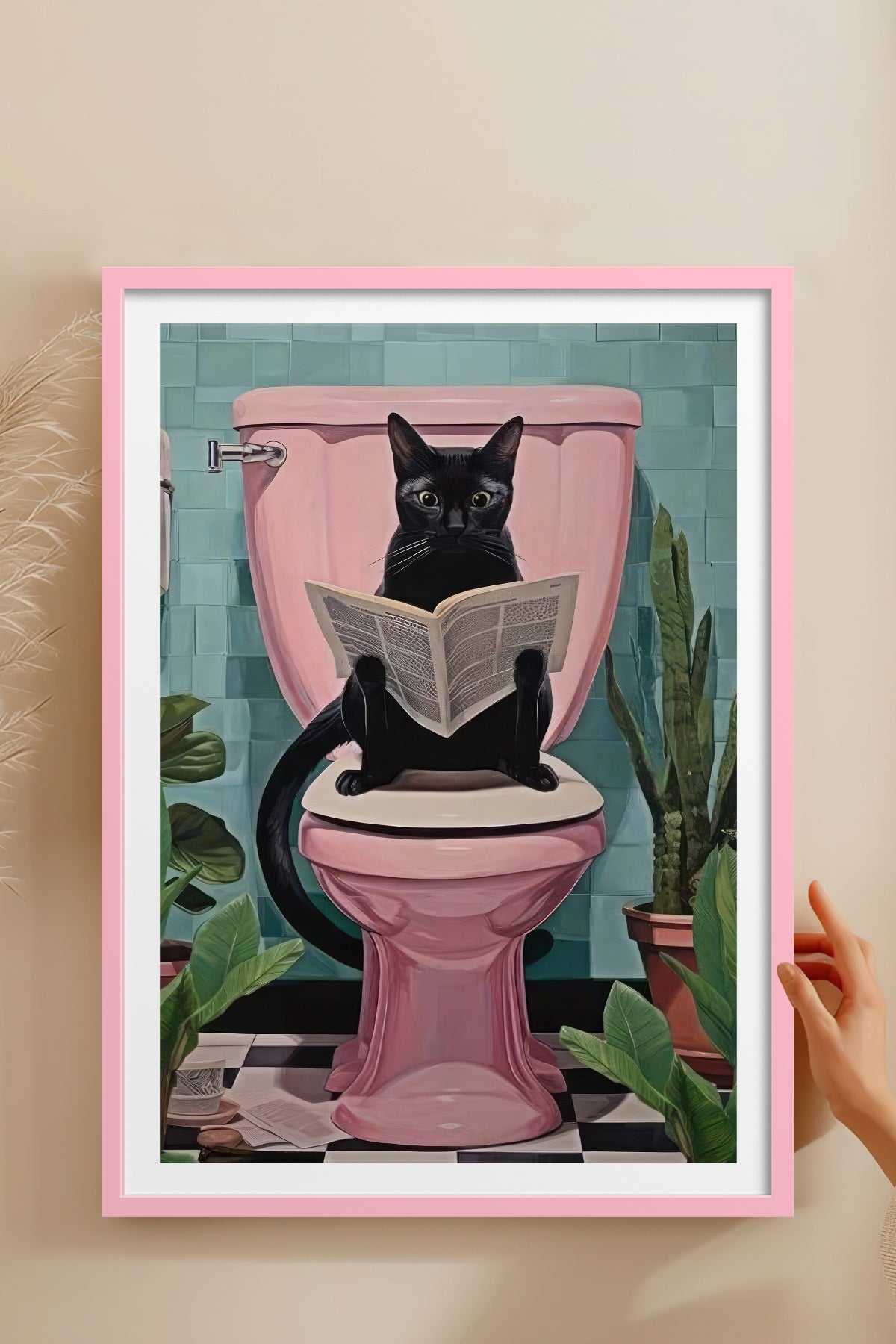 HOMEPACK Ahşap Çerçeveli Tablo Çerçeveli Poster Sanatsal Modern Duvar Dekoru TK-971